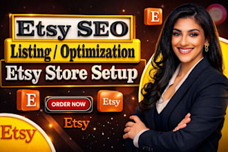 etsy seo listing, etsy store setup, and etsy listing optimization to boost sales