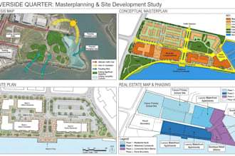 do architectural mapping , site analysis, masterplan, real estate map, site plan
