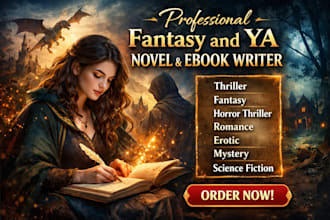 ghostwrite fantasy novel, romance, or ya ebook