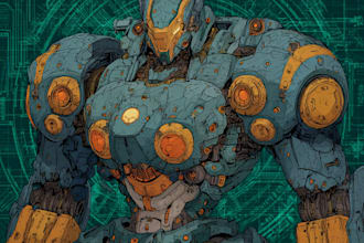 draw mecha robot,armor,gundam in anime or realism style