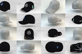 design realistic 3d cap, hat mockup, streetwear cap design