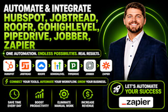 automate hubspot jobtread roofr gohighlevel pipedrive jobber zapier integration
