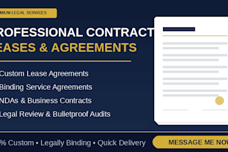 draft custom lease agreements, contracts, and service agreements, subcontractor