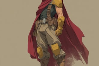 illustrate a gorgeous superhero comic cartoon character for yourself