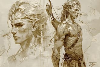 draw a fantasy sketchy illustration