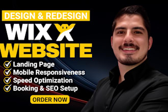 design or redesign wix website, develop wix landing page, wix studio website