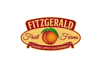 design brewery style logo for fruit peach farm