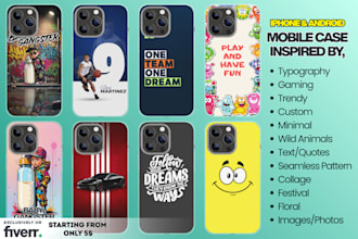 create a creative phone case design , mobile cover, pattern