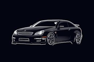 draw vector art cartoon from your car or any vehicle