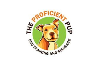 make friendly logo for a dog training and massage business