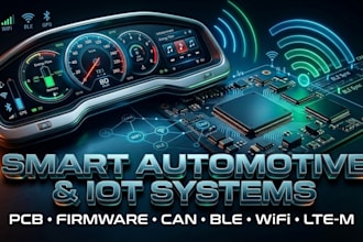 design automotive iot pcb, firmware, can, ble, wifi systems