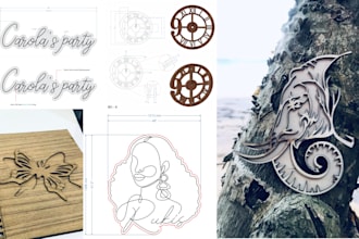 convert image to cnc, laser cutting vector outline drawings