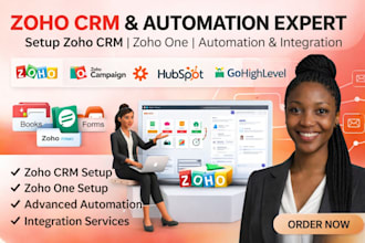setup zoho crm, automation, integration, and complete zoho one system