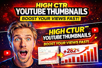design high CTR clickable youtube thumbnails
