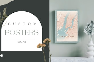 make a custom map poster of your city or special place