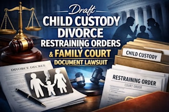 draft child custody divorce restraining orders and family court document lawsuit