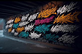 create graffiti for logo hardcore band design