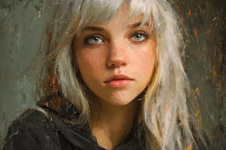 realistic digital portrait art in oil painting style