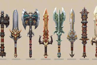 design unique weapons illustrations