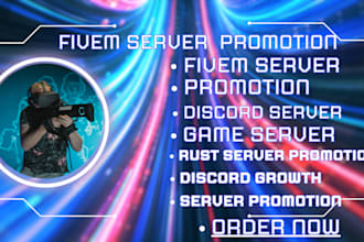 promote minecraft server promotion dayz rust fivem gaming server discord growth