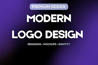 design modern minimalist logo, brand identity and mockups