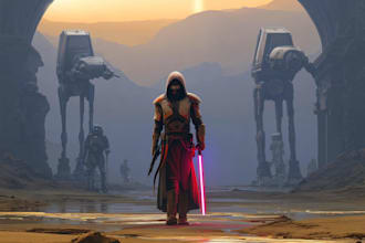 create star wars and sci fi illustration