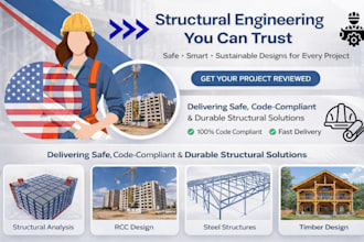 civil and structural engineering design with architectural autocad in USA