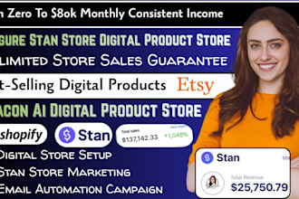 design stan store or beacon ai digital product store, stan store marketing