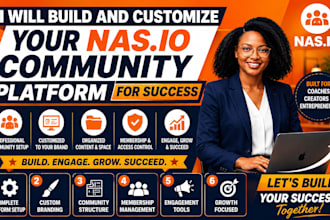 design a high converting nas io page and community platform