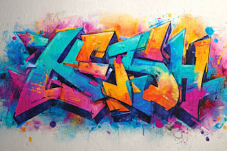design graffiti letters of any word
