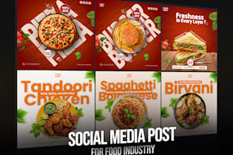 design scroll stopping food posts for your restaurant cafe