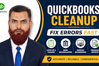 do quickbooks catch up, cleanup and monthly bookkeeping