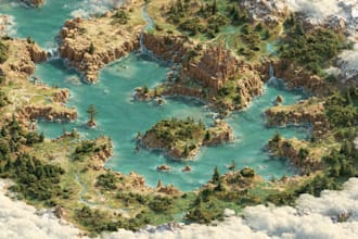 draw a wonderful custom fantasy map