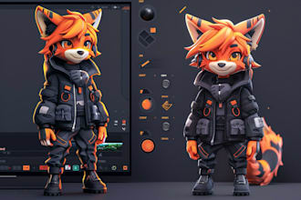 design gaming mascot anime logo with your character