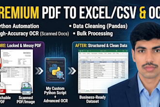 extract data from PDF to excel or csv using python and ocr