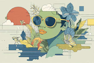 make vector line art or simple illustration