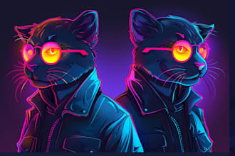 draw an eyecatchy mascot, animal cartoon character