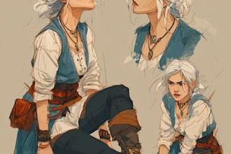 draw your rpg hero in detailed fantasy style