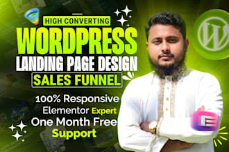 design high converting wordpress landing pages, homepages and sales funnels
