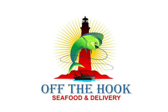 design restaurant seafood delivery service logo