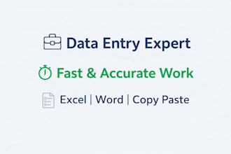 do data entry, copy paste, typing and web research
