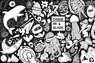 design modern doodle illustrations for brands and content