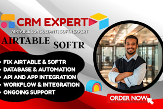 setup airtable database, airtable automation, CRM, softr, clay integration