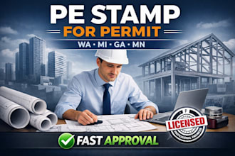licensed structural engineer stamp washington michigan georgia minnesota permit