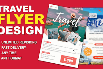 create eye catching travel flyer for tour
