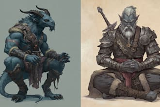 fantasy character fantasy character art in unique style