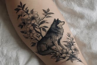 create unique realism tattoo design with my style