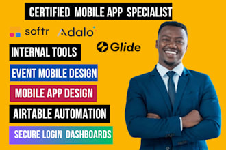 build airtable softr glide web apps, client portals, dashboards, internal tools