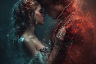 design erotic fantasy romance book cover for kdp