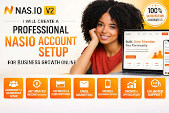 create a professional nasio account setup for business growth online